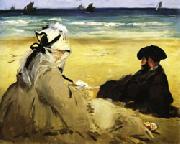 Edouard Manet At the Beach oil painting reproduction